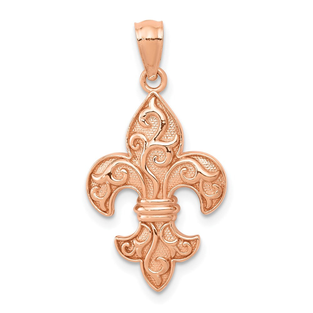 Fleur de lis Pendant in 14k Rose Gold