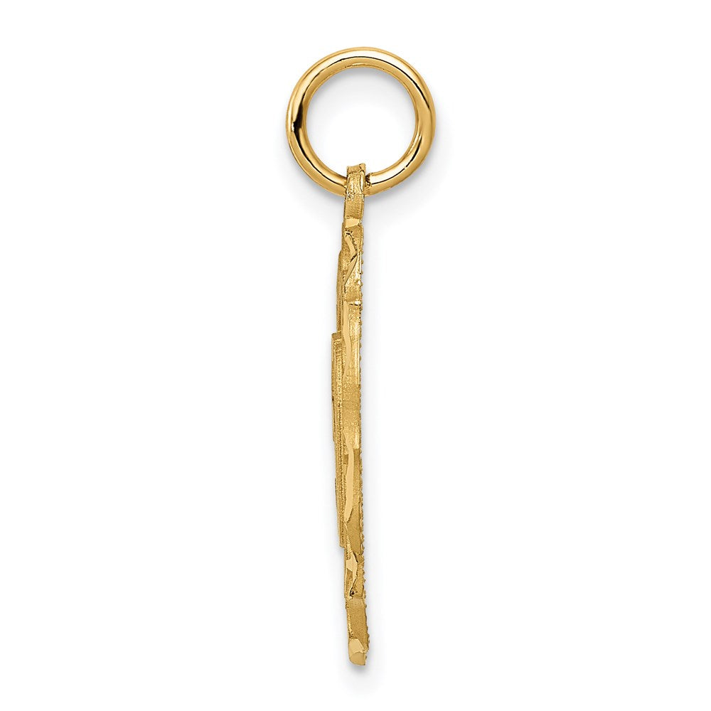 #50 in Oval Pendant in 14k Yellow Gold