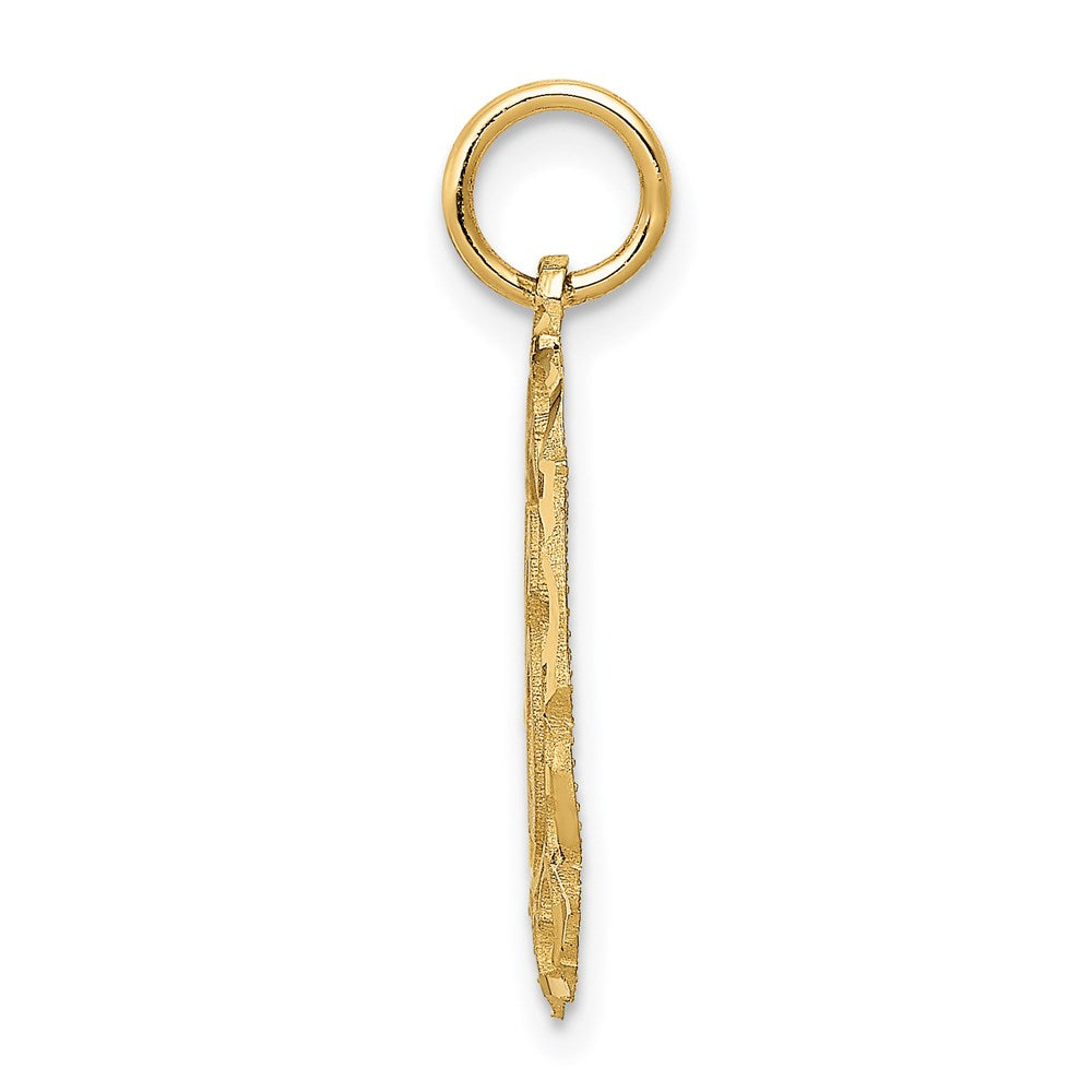 #16 in Oval Circle Pendant in 14k Yellow Gold