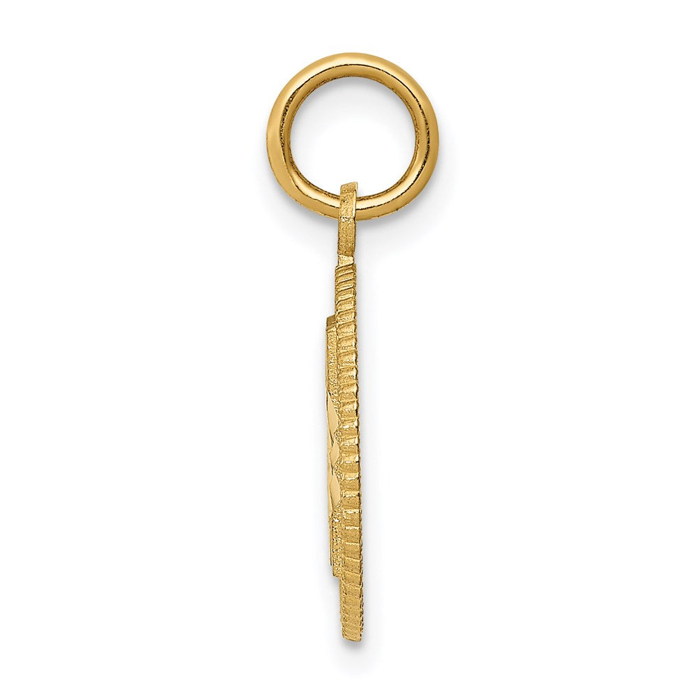 #21 in A Circle Pendant in 14k Yellow Gold