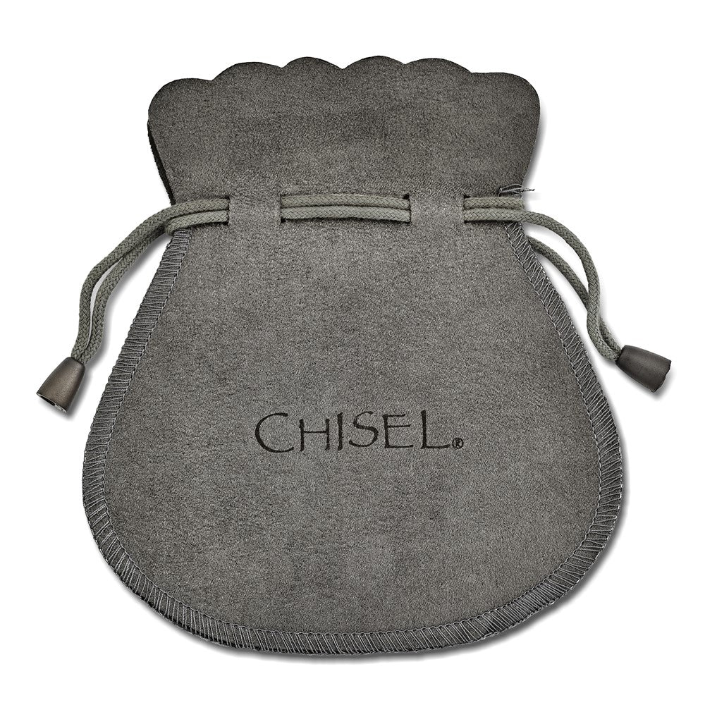 Chisel Stainless Steel Polished Cross Post Dangle Earrings