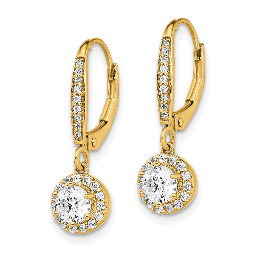 Lab Grown Diamond VS/SI FGH Complete Circle Drop Earrings in 14k Yellow Gold