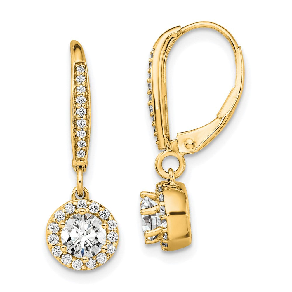 Lab Grown Diamond VS/SI FGH Complete Circle Drop Earrings in 14k Yellow Gold