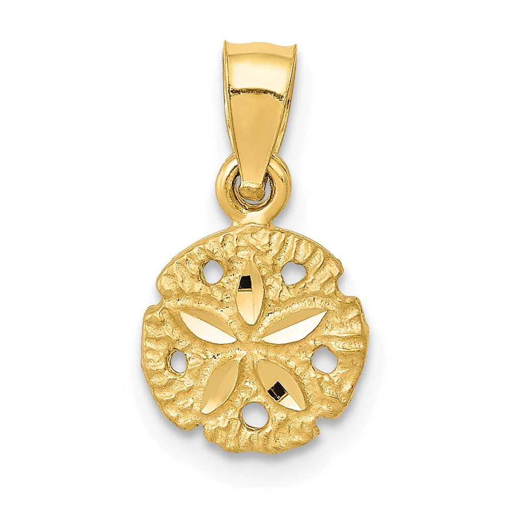 Sand Dollar Pendant in 14k Yellow Gold