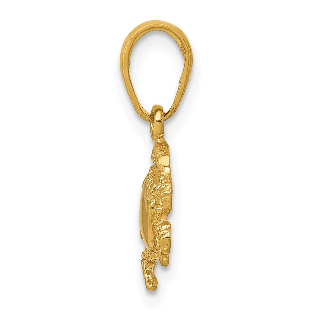 Crab Pendant in 14k Yellow Gold
