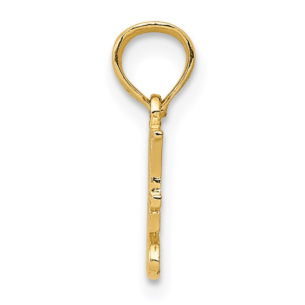 I HEART MY DOGS Pendant in 14k Yellow Gold