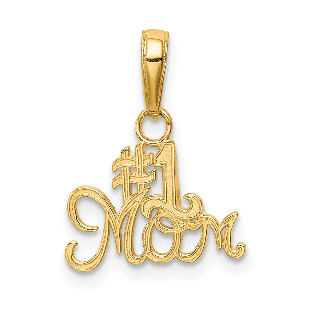 #1 MOM Charm in 14k Yellow Gold