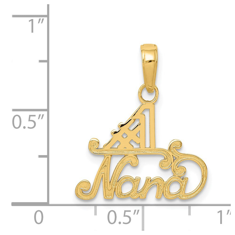 #1 NANA Charm in 14k Yellow Gold