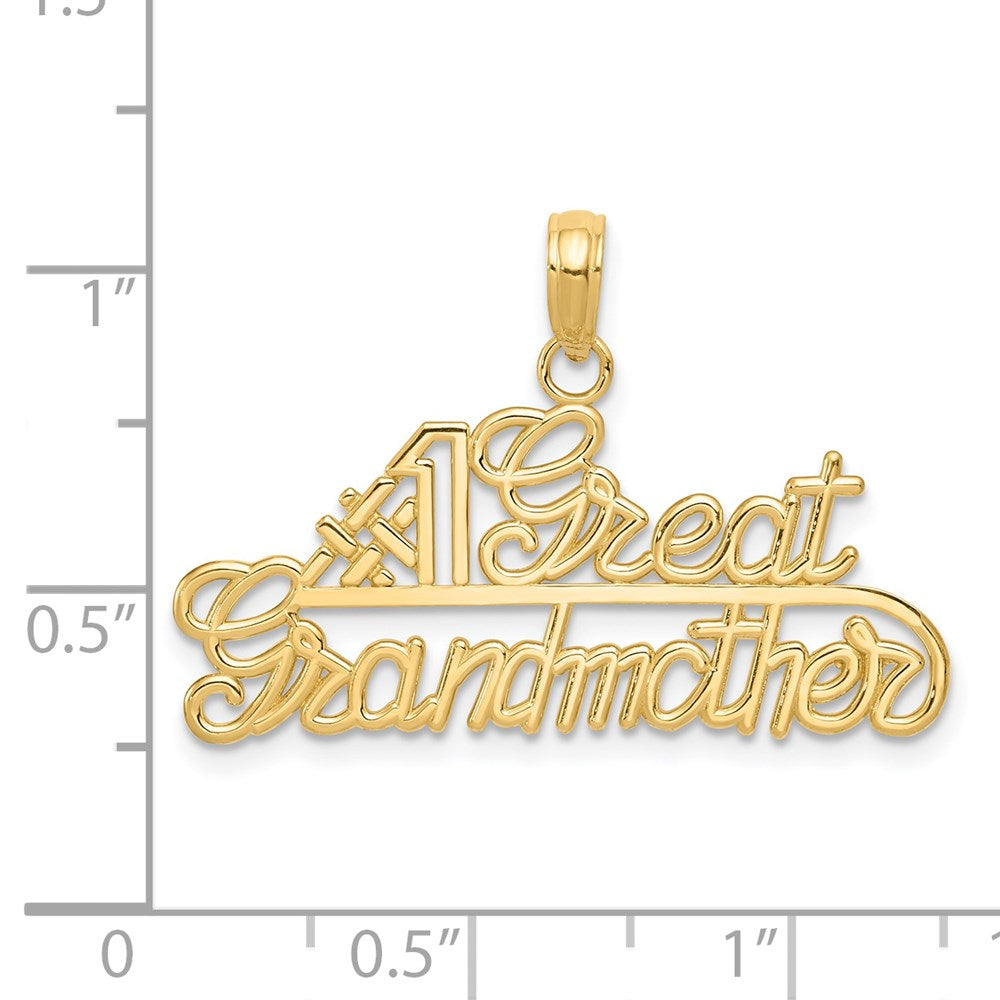 #1 GREAT GRANDMOTHER Charm in 14k Yellow Gold
