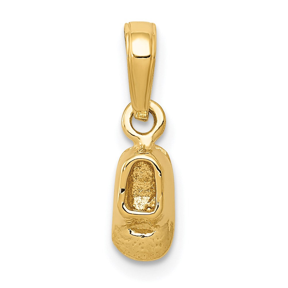 3D Baby Shoe Charm in 14k Yellow Gold