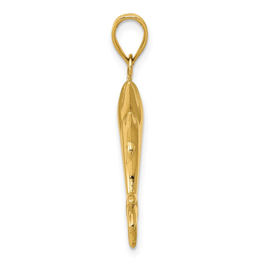 Dolphin Pair Pendant in 14k Yellow Gold