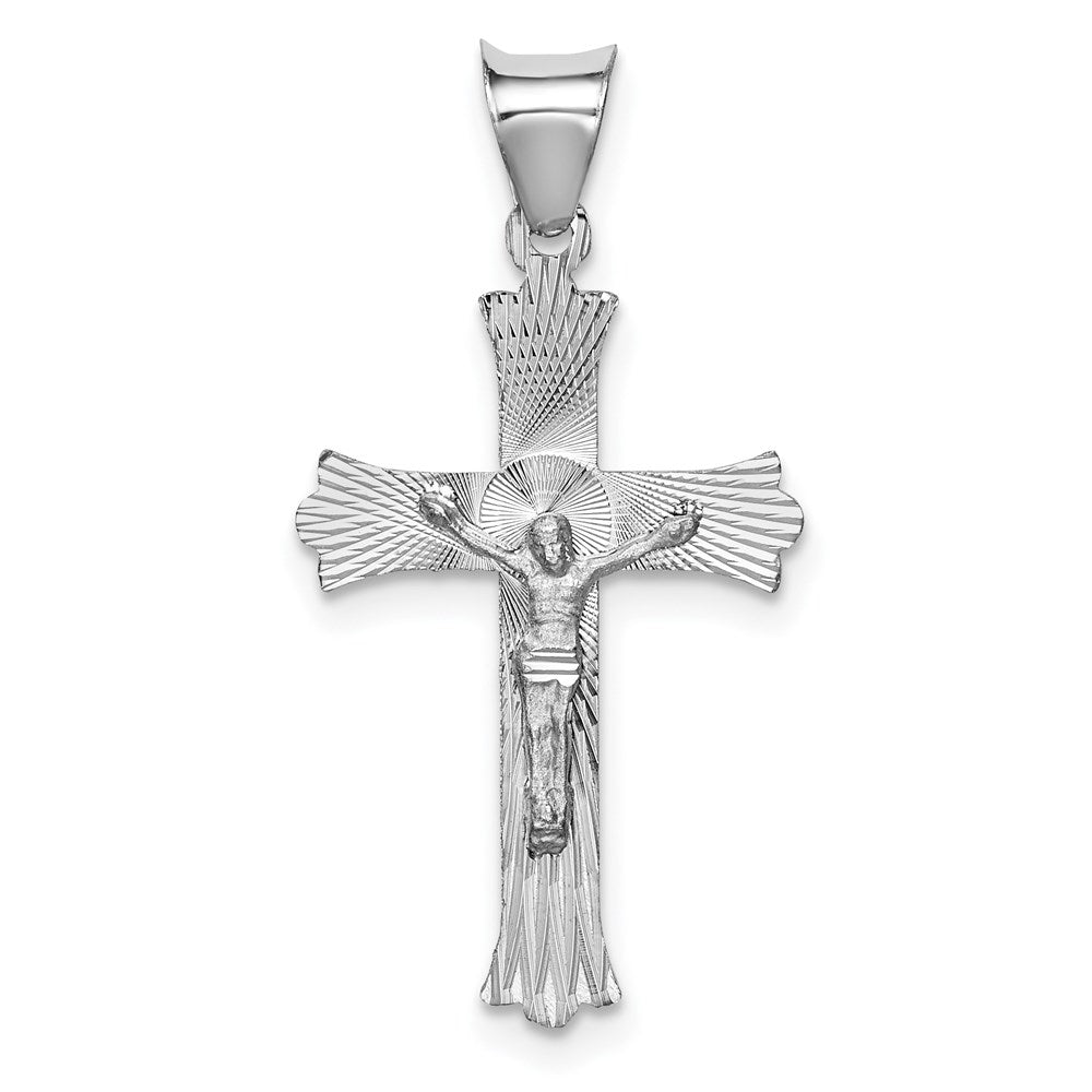 Crucifix Pendant in 14k White Gold