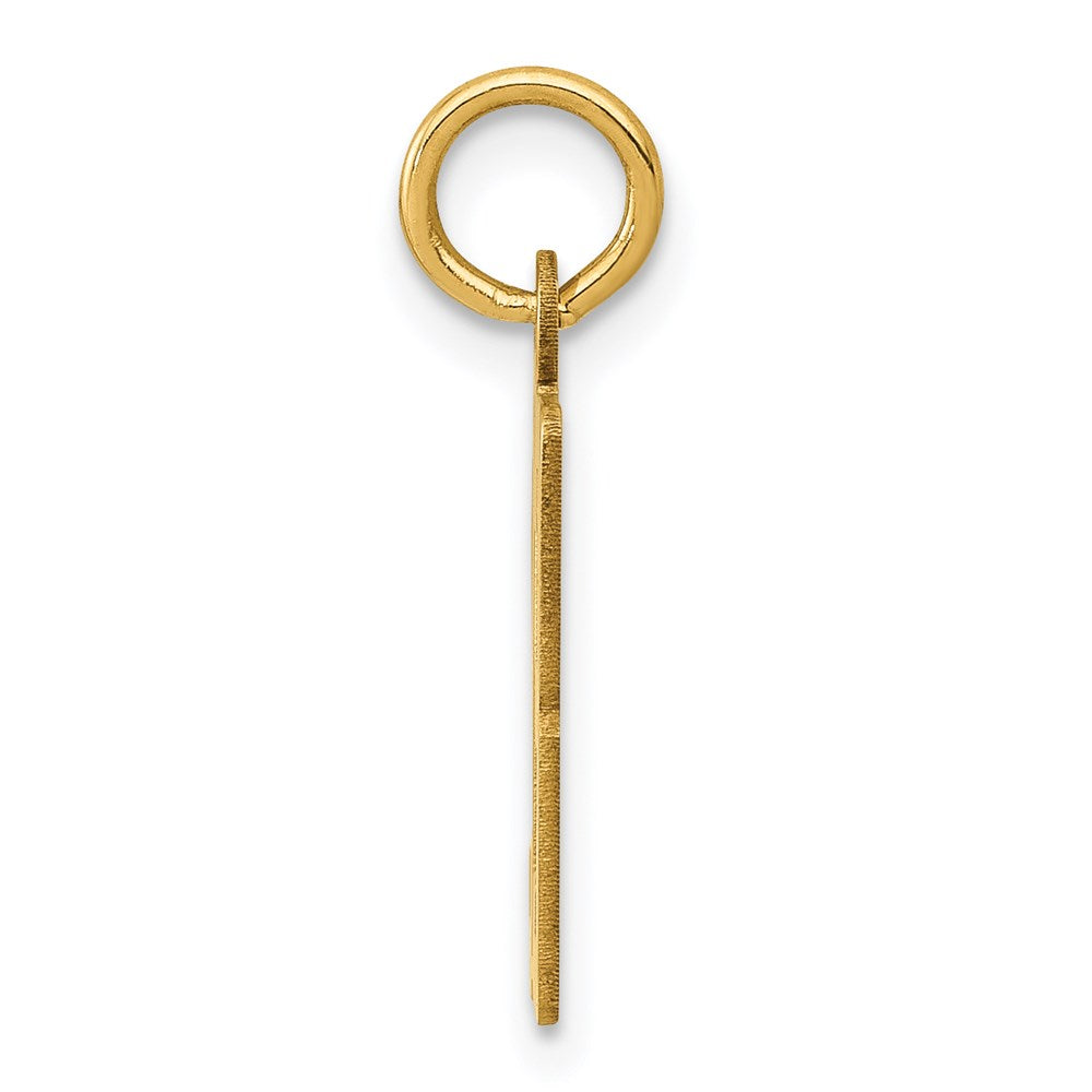 Small Elongated Number 93 Charm in 14k Yellow Gold