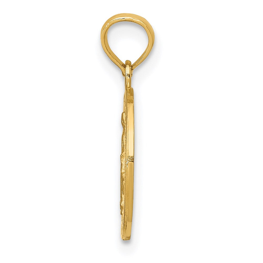 Miraculous Medal Pendant in 14k Yellow Gold