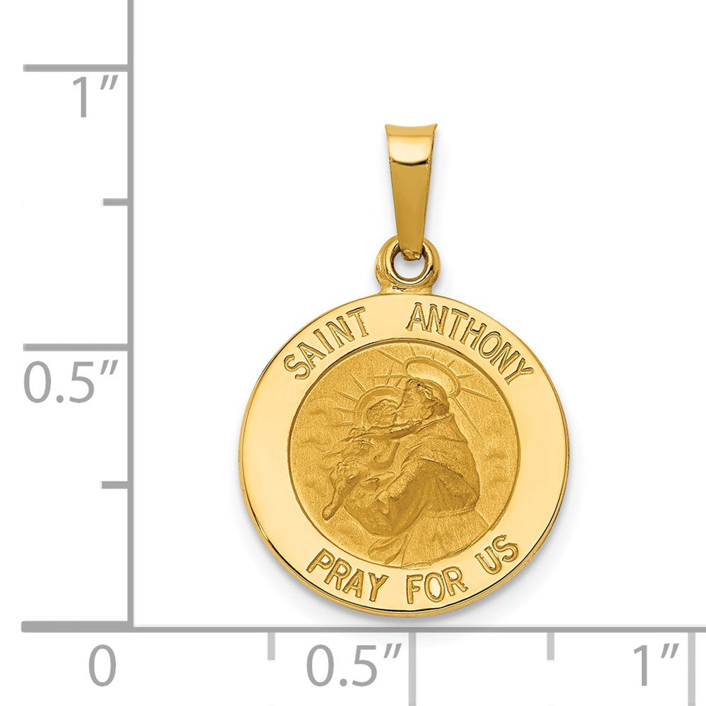 Saint Anthony Medal Charm in 14k Yellow Gold