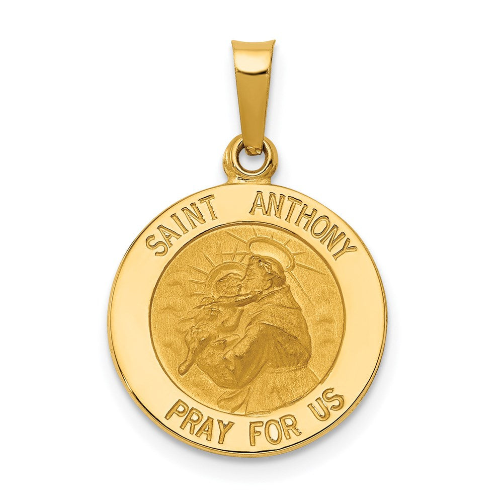 Saint Anthony Medal Charm in 14k Yellow Gold