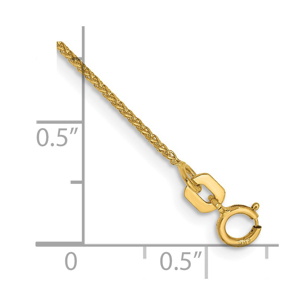 7-inch 1.05mm Diamond-cut Spiga with Spring Ring Clasp Bracelet in 14k Yellow Gold