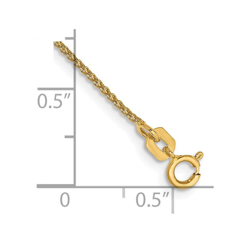 8-inch 1.05mm Spiga with Spring Ring Clasp Bracelet in 14k Yellow Gold