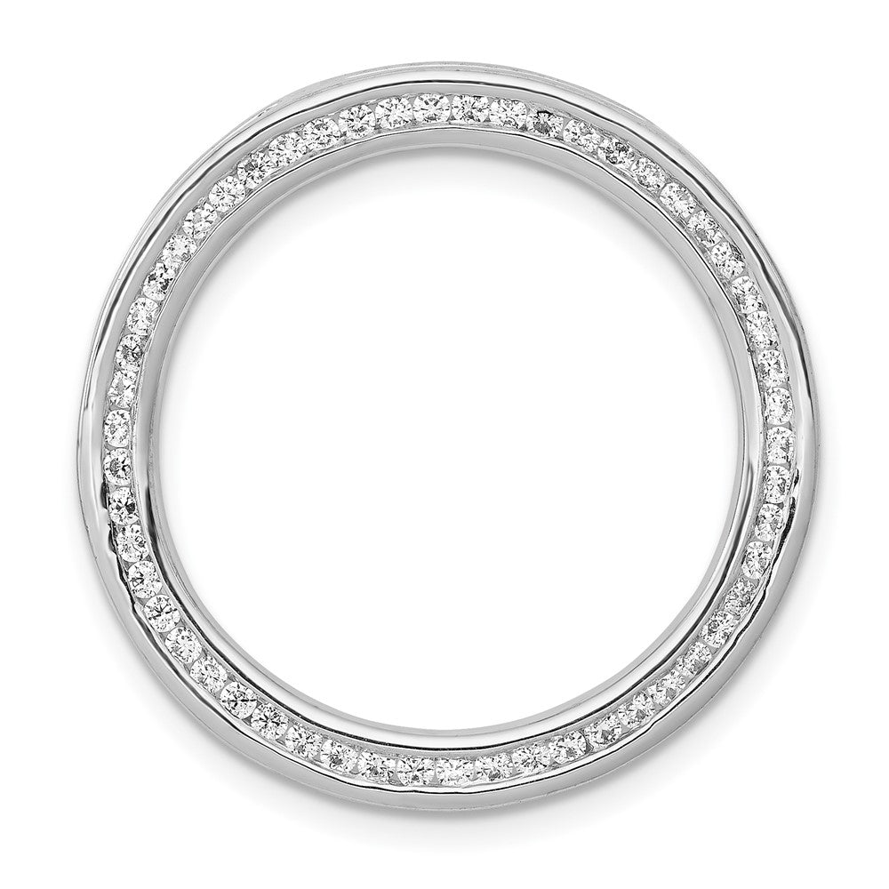 Lab Grown Diamond VS/SI FGH Circle Pendant in 14k White Gold