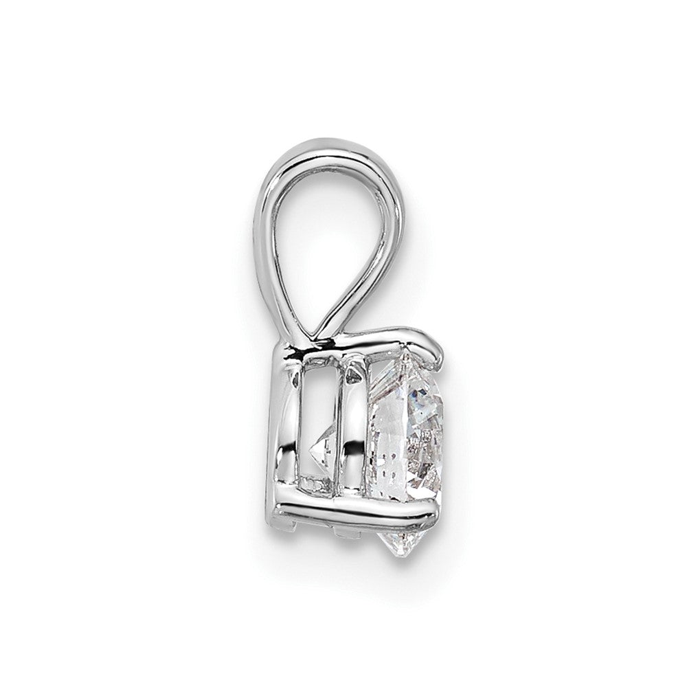 14kw 1.00ct Round Lab Grown Diamond VS/SI FGH 3-Prong Solitaire Pendant in 14k White Gold