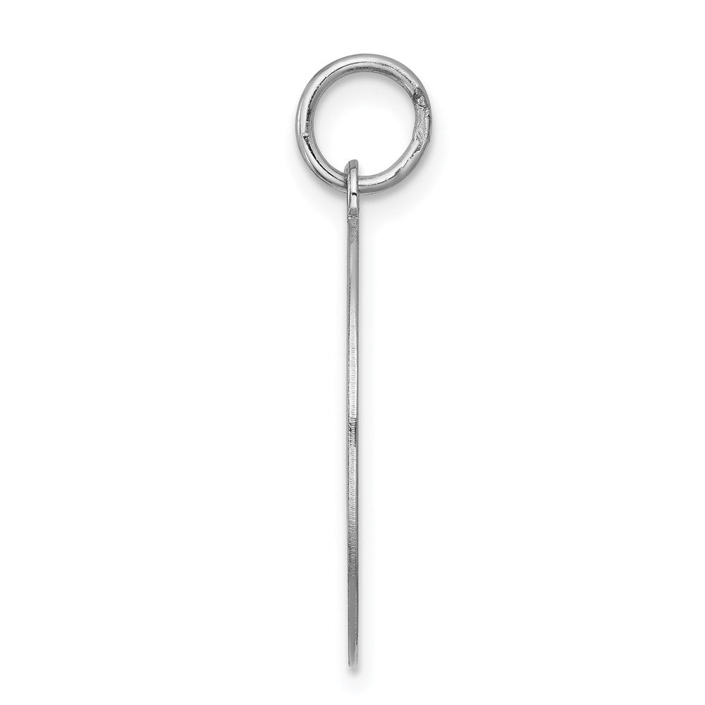 Rhodium-plated Cocker Spaniel Disc Charm in Sterling Silver