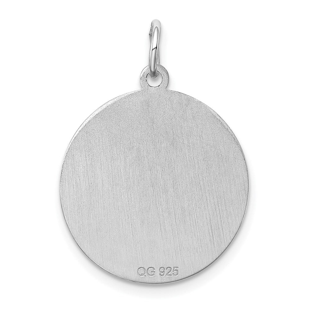 Rhodium-plated Cocker Spaniel Disc Charm in Sterling Silver