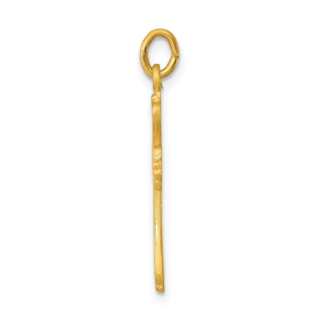& 24k Gold -Plated Cross Charm in Sterling Silver
