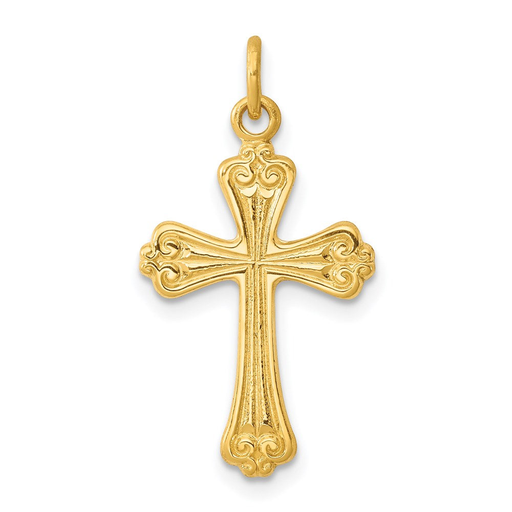& 24k Gold -Plated Cross Charm in Sterling Silver