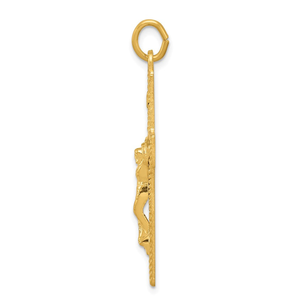 & 24k Gold -Plated INRI Crucifix Pendant in Sterling Silver