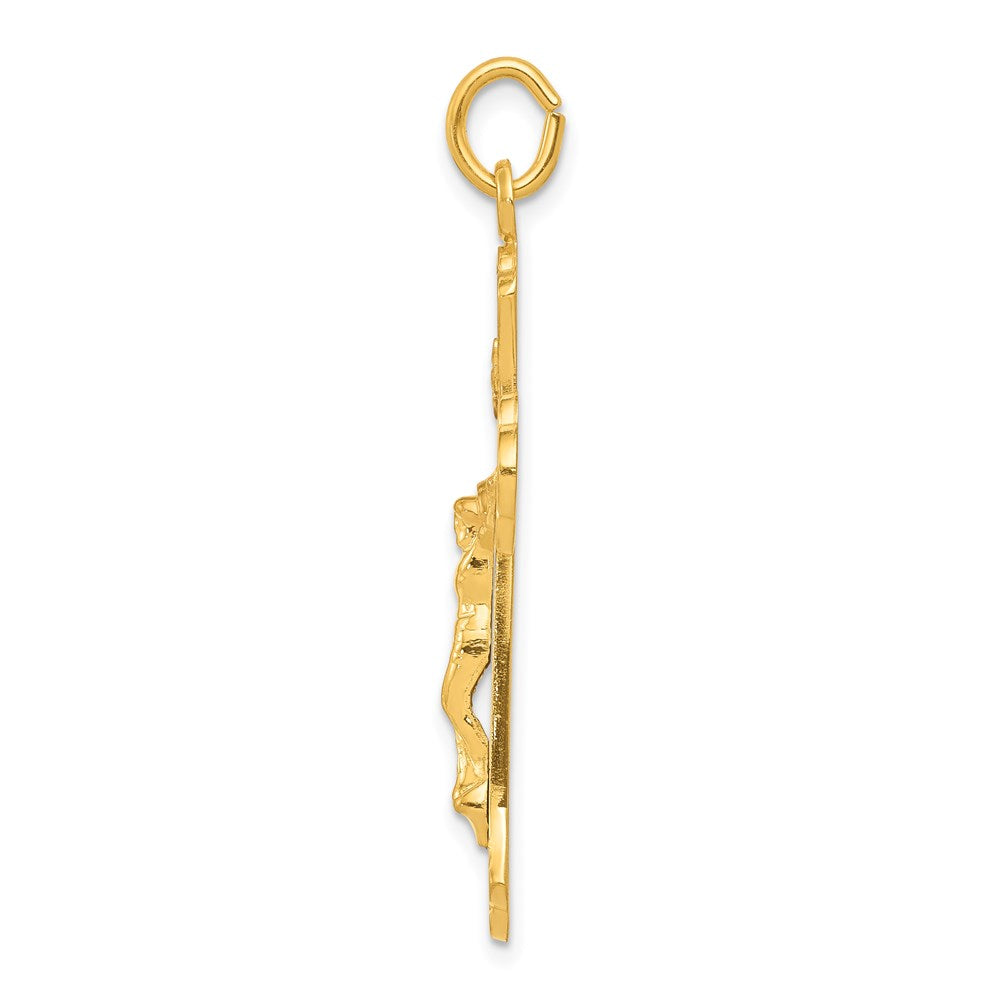& 24k Gold -Plated INRI Crucifix Pendant in Sterling Silver