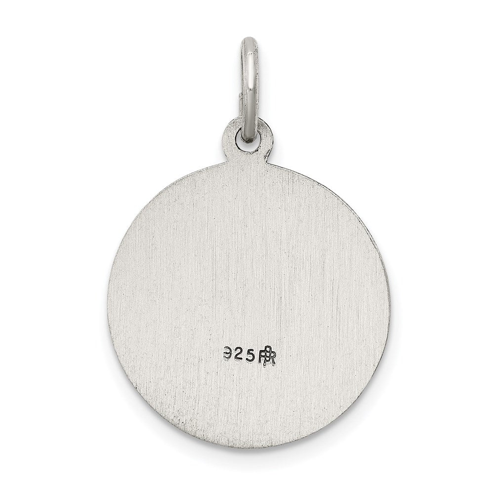 Antiqued Saint George Medal in Sterling Silver