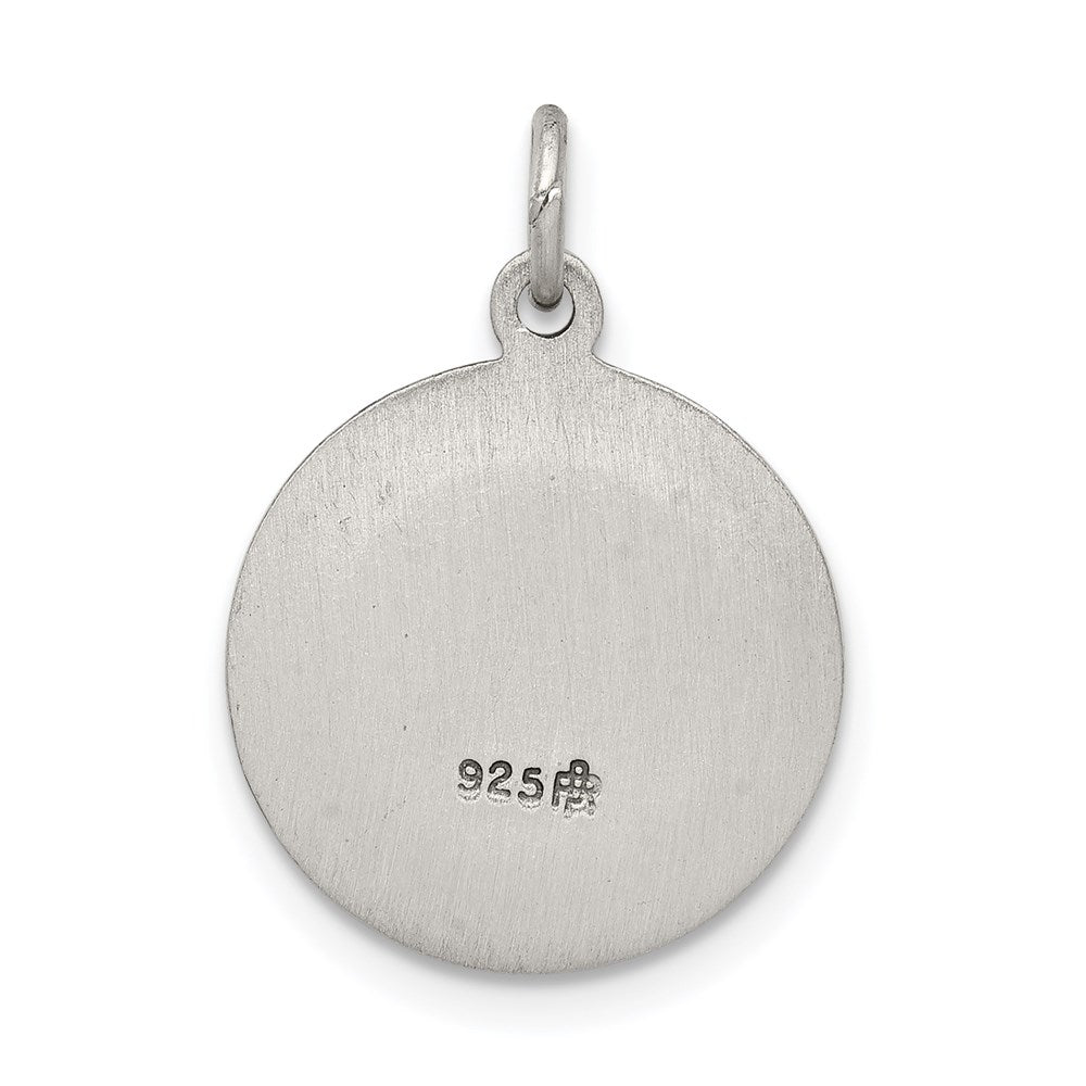 Antiqued Saint Martha Medal in Sterling Silver