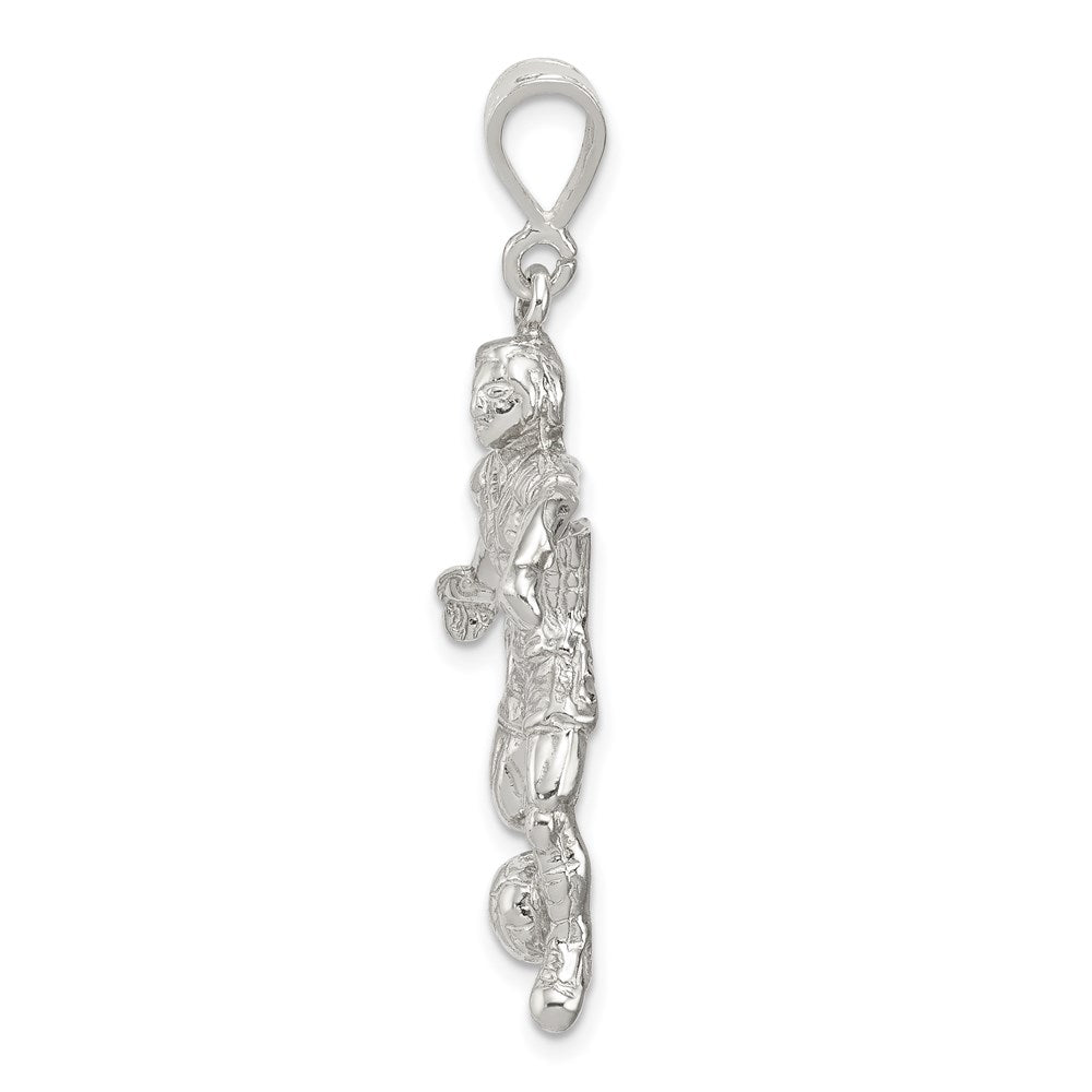 Soccer Player Charm in Sterling Silver