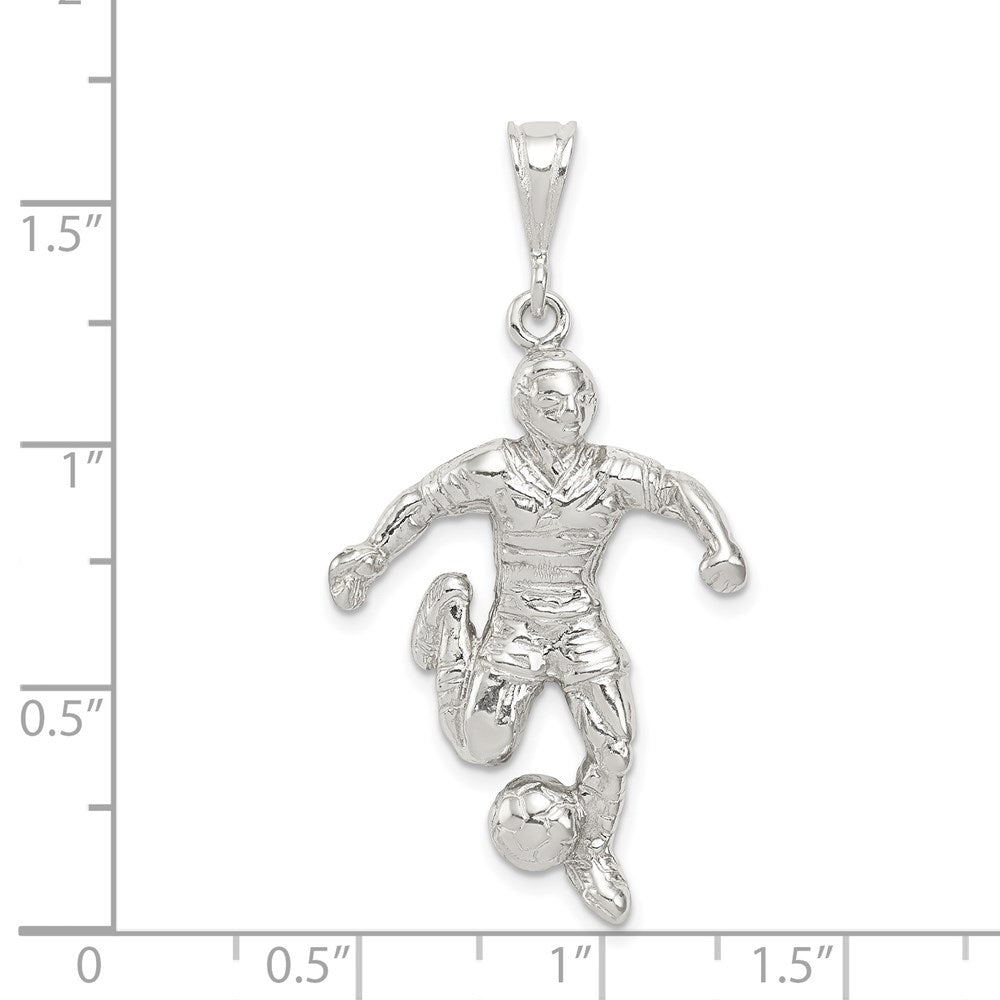 Soccer Player Charm in Sterling Silver