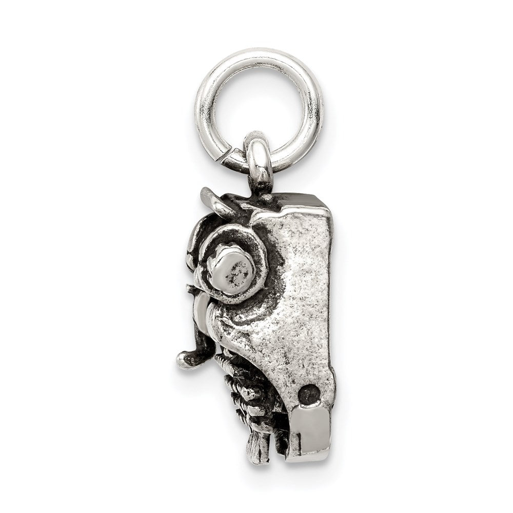 Antiqued Typewriter Charm in Sterling Silver