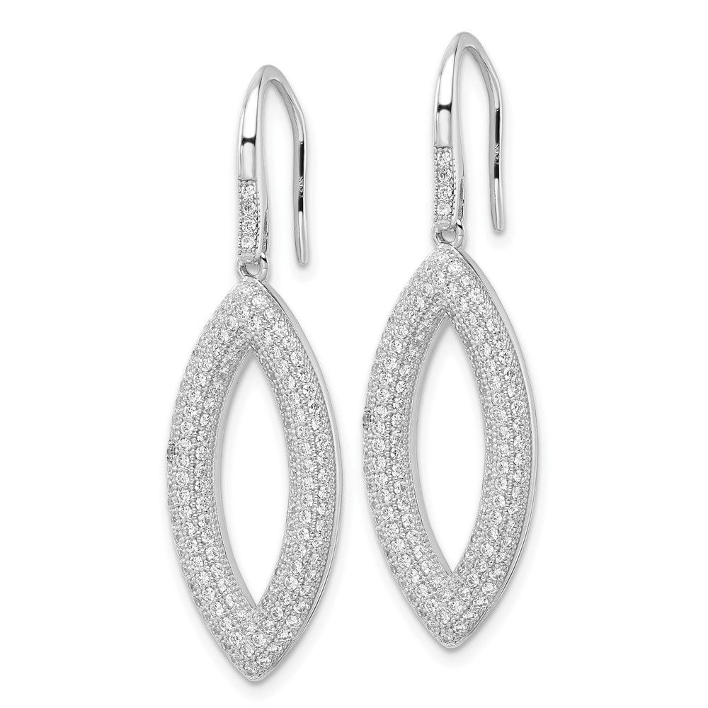 & CZ Brilliant Embers Dangle Earrings in Sterling Silver