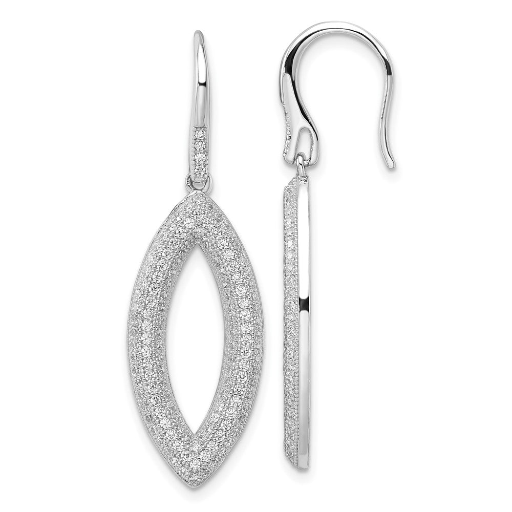 & CZ Brilliant Embers Dangle Earrings in Sterling Silver