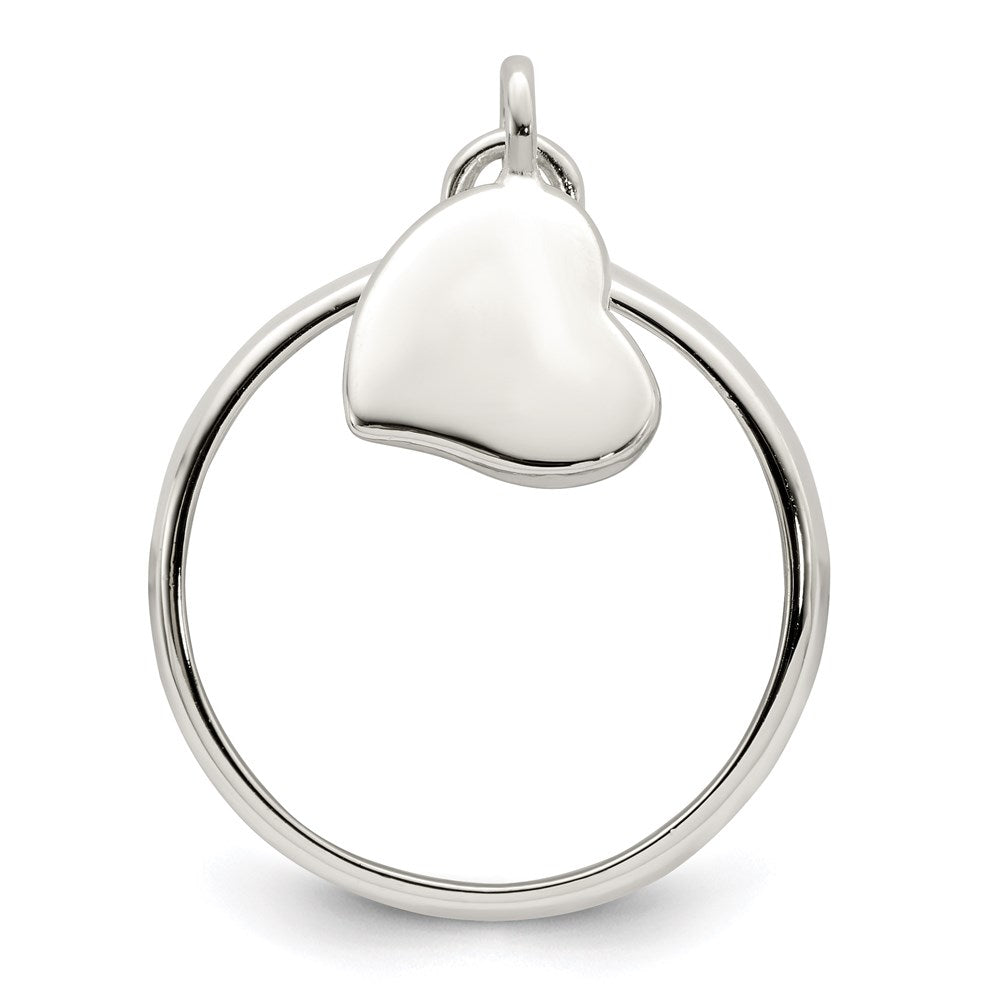 Dangle Heart Ring in Sterling Silver