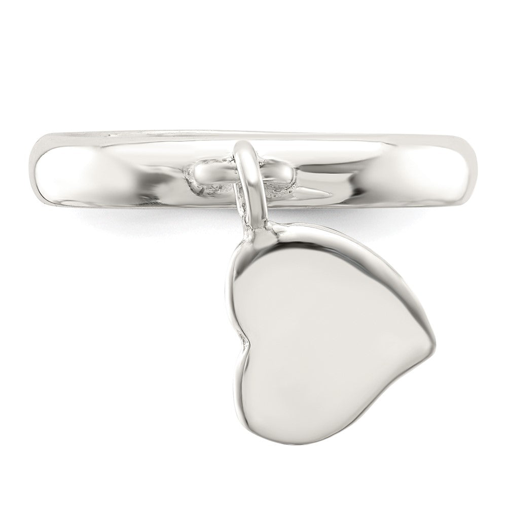 Dangle Heart Ring in Sterling Silver
