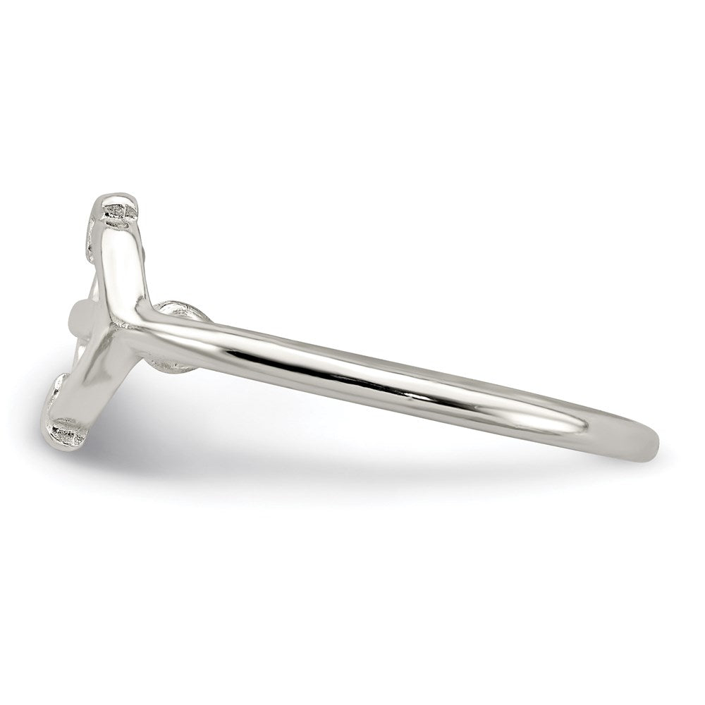 Polished Anchor Ring in Sterling Silver