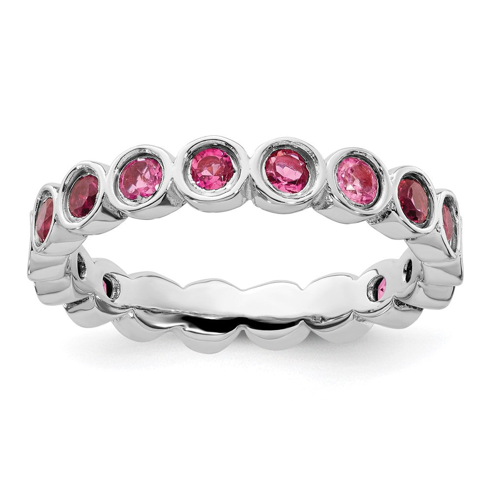 Stackable Expressions Pink Tourmaline Ring in Sterling Silver