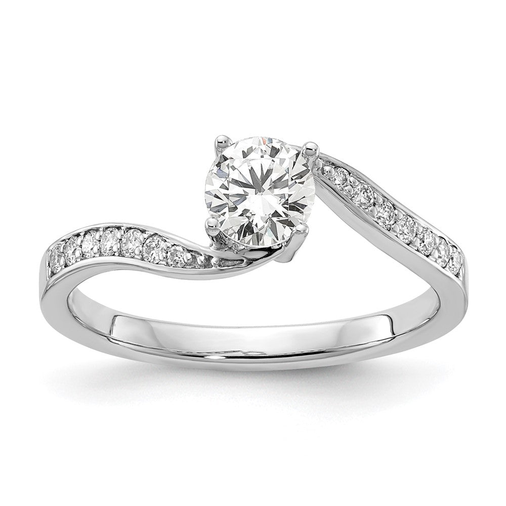 Lab Grown Diamond VS/SI FGH Round Complete Eng Ring in 14k White Gold