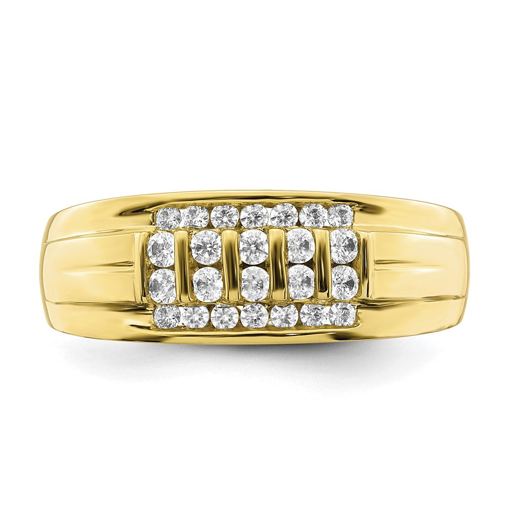 Lab Grown Diamond VS/SI FGH Men's Ring in 10k Yellow Gold