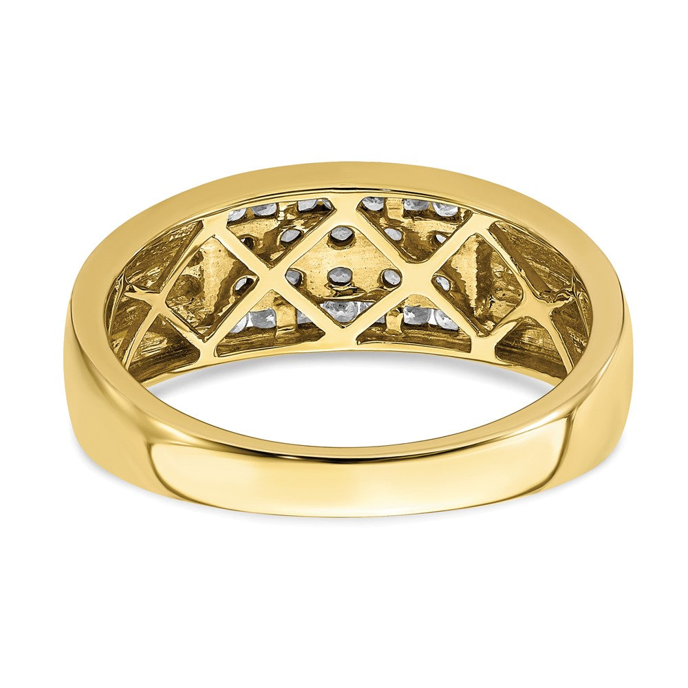 Lab Grown Diamond VS/SI FGH Men's Ring in 10k Yellow Gold