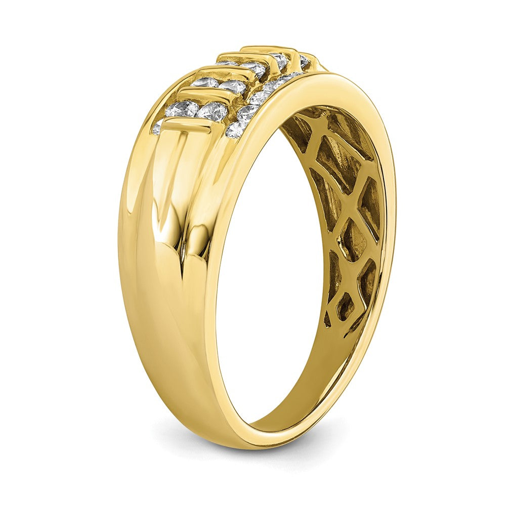 Lab Grown Diamond VS/SI FGH Men's Ring in 10k Yellow Gold