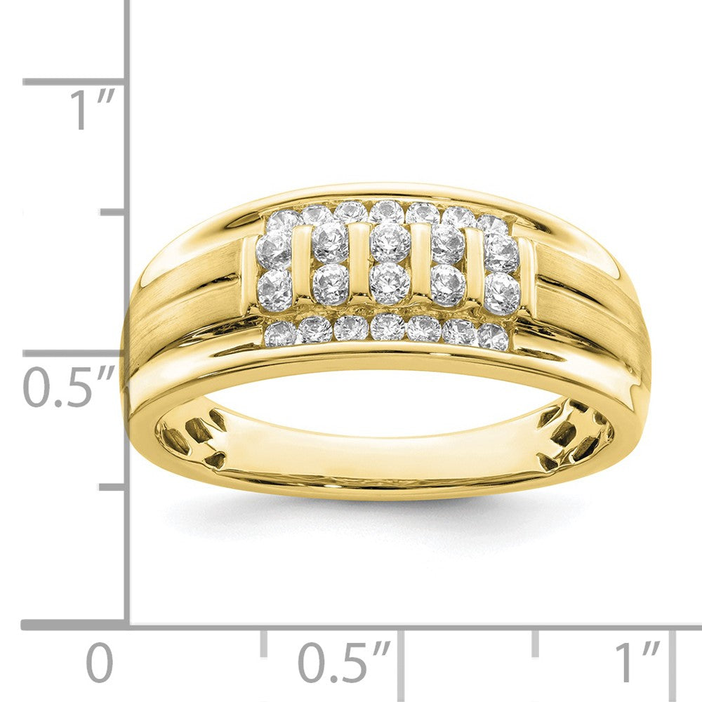 Lab Grown Diamond VS/SI FGH Men's Ring in 10k Yellow Gold