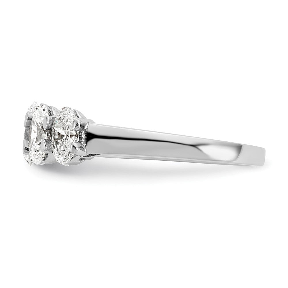 14kw 2ctw VS DEF Lab Grown Diamond 5 Stone Graduated Oval Ring in 14k White Gold