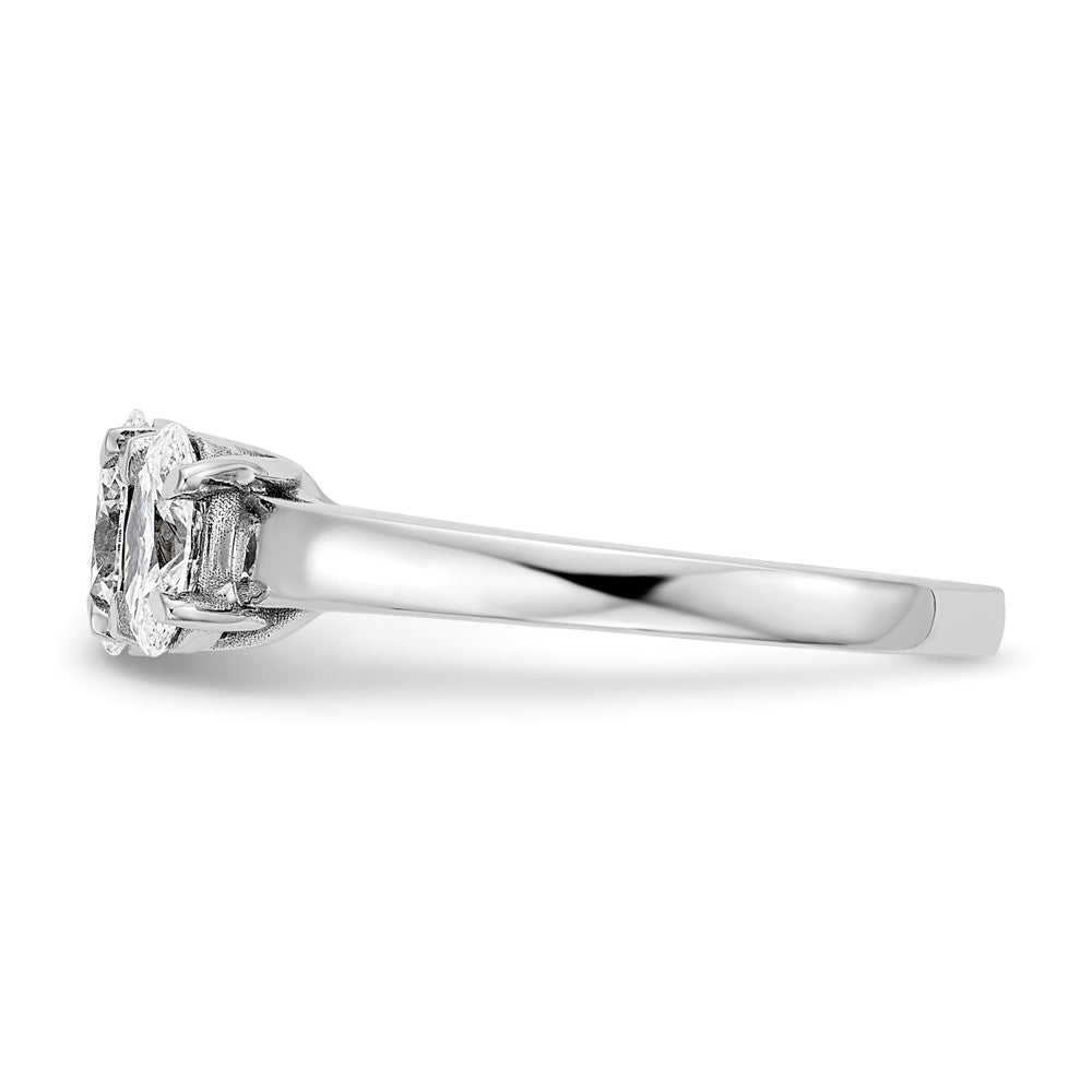 14kw 1.30ctw VS DEF Lab Grown Diamond 3 Stone Oval Ring in 14k White Gold