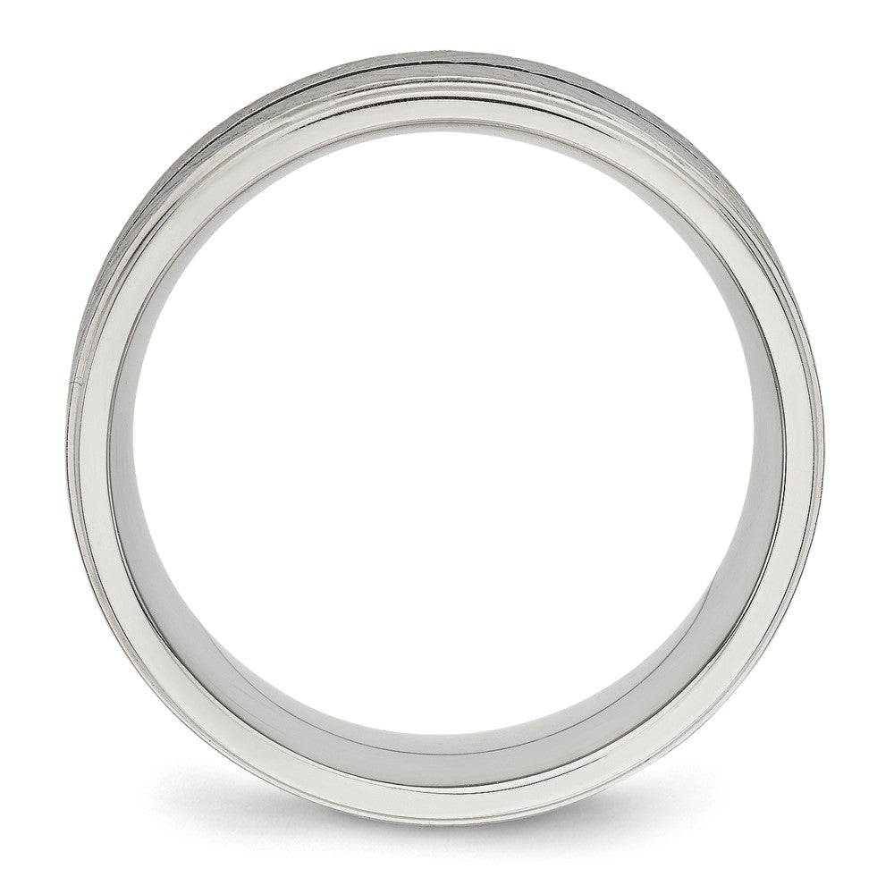 Polished 8mm Grooved Ring in Stainless Steel
