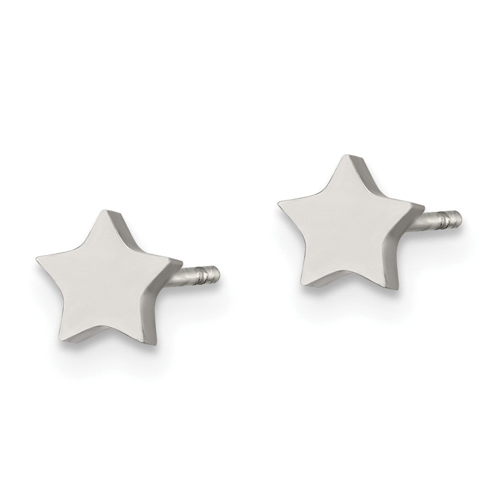 Chisel Stainless Steel Polished Star Post Earrings